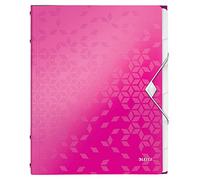 Leitz 46330023 - Carpeta Clasificador Wow PP 6 Separadores Din A4 Color Fucsia Metalizado