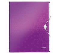 LEITZ 46340062 - Carpeta clasificador WOW PP 12 separadores DIN A4 color violeta