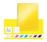 Leitz 4637 WOW cuaderno espiral A4 rayado 80 gramos 80 hojas amarillo