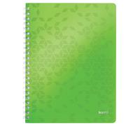 Leitz 4637 WOW cuaderno espiral A4 rayado 80 gramos 80 hojas verde