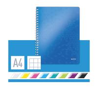 Leitz 4638 WOW cuaderno espiral A4 a cuadros 80gr 80 hojas azul metalizado (4 agujeros)