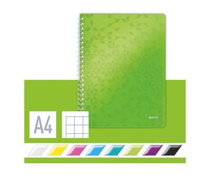 Leitz 4638 WOW cuaderno espiral A4 a cuadros 80gr 80 hojas verde (4 agujeros)