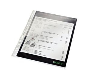 Leitz 4770 - Fundas para folletos (100 unidades, tamaño A4, PP, 0,08 mm, incoloras, 100 unidades)
