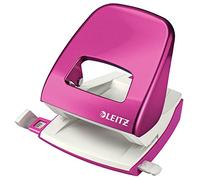 Leitz 50082023 - Perforador para 2 agujeros (capacidad para 30 hojas de 80 g, metal), color rosa
