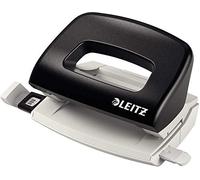 Leitz 50580095 - Perforador de papel (10 hojas), color negro y plateado