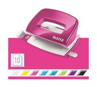 Leitz 5060 WOW mini perforadora de 2 orificios rosa metalizado (10 hojas)
