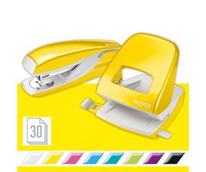 Leitz 50951016 Stapler and Hole Punch Set, Staple or Punch Up to 30 Sheets, Incl