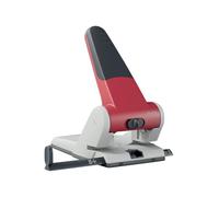 Leitz 5180-01-25 - Perforador para 2 agujeros (capacidad para 65 hojas de 80 g), color rojo y gris