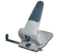 Leitz 5180 Perforadora de 2 orificios plateada para trabajo pesado (65 hojas)