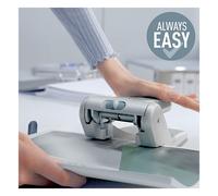 Leitz 5180 Perforadora de 2 orificios plateada para trabajo pesado (65 hojas)