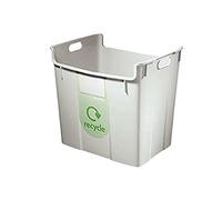 Leitz 52090085 - Papelera de reciclaje de polipropileno (40 l), color gris | Acceso rápido; archivo organizado; material fácil de limpiar; ideal para trabajo, colegio u hogar.