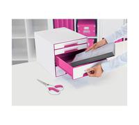 Leitz 5213 WOW cajonera rosa metalizado (4 cajones)