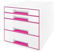 Buc de cajones WOW CUBE de Leitz Fucsia 2x An. x Al. x Pr.: 245 x 34 x 325 mm, 2x 245 x 71 x 325 mm A4 Maxi