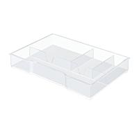 Leitz 52150002 - Bandeja organizadora para bucs de cajones Plus y WOW, 4 compartimentos, Transparente, Poliestireno
