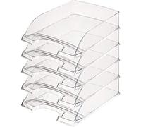 Leitz 52260002 - Bandejas de correo (5 unidades, poliestireno, A4), color transparente