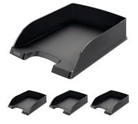 Leitz 52272095 - Bandeja Porta Documentos, A4, Color Negro (Paquete de 4)