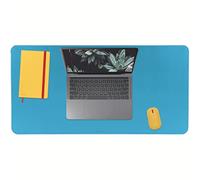 Leitz 52680019 - Alfombrilla de Escritorio Cosy, Superficie Mate Antideslizante, Compatible con Ratones Láser y Ópticos, 80x40 cm, Protección contra Derrames y Arañazos, Fácil Limpieza, Azul Calma