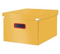 Leitz 53480019 - Caja de Almacenamiento Click & Store Mediana Cosy, Volumen 16 L, Para Documentos A4, Plegable con Tapa, Fabricada con 85% Cartón Reciclado, Color Amarillo Cálido