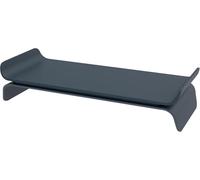 Leitz 53660095 - Soporte Ajustable para Monitor Ergo, Para Pantallas Hasta 27”, Diseño Ergonómico y Minimalista, 2 Niveles de Altura, Espacio para Guardar Teclado, Acabado Mate