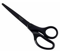 Leitz Tijeras 54196095, titanio, antiadherente, diestros y zurdos, mango ergonómico, 18 cm, negro