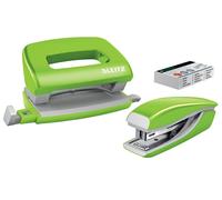 Leitz NeXXt Wow BLIST, grapadora y perforadora, color verde