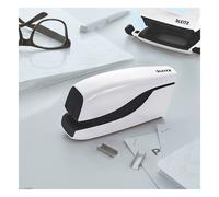 Leitz Grapadora eléctrica Nexxt WOW 10 hojas, funciona con batería, blanca