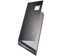 LEITZ 57000195 - Portafirmas cubierta PP 20 compartimentos con tarjetero color negro