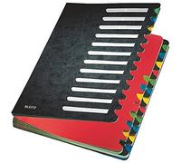 Leitz 59120035 - Archivador rígido de cartón con compartimentos del 1-24 color negro