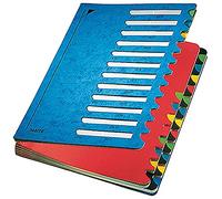Leitz 59140035 - Archivador rígido de cartón con compartimentos del 1-24 color azul