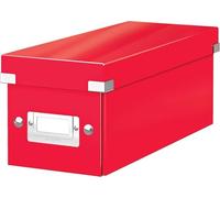 Leitz WOW Caja de Almacenamiento, Caja de Almacenaje de Color Rojo de la Gama Leitz Click & Store, 60410026