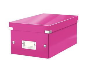 Leitz 6042 WOW caja DVD rosa metalizado