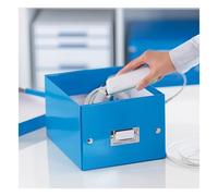 Leitz 6043 WOW caja de almacenaje pequeña azul metalizado