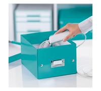 Leitz Caja de almacenamiento pequeña A5, Turquesa, Click and Store, 60430051