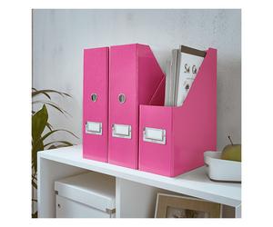 Leitz 6047 WOW revistero rosa metalizado