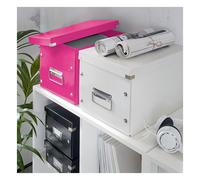 Leitz Caja de almacenaje cúbica, Tamaño grande, Rosa, Click & Store, 61080023