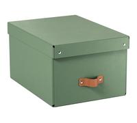 Leitz Caja de almacenamiento Puro mediana con tapa – Juego de 2, 17 L, Verde (27 x 37 x 20 cm)