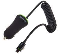 Leitz 63790095 - Cargador para automóvil Dual 24W Micro USB de Alta Velocidad Color Negro