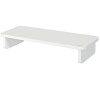 Leitz 64340001 - Soporte De Monitor Ergo para Elevar Pantalla, Mejora Postura Comodidad Visual, Almacenamiento Inferior para Teclado y Accesorios, Compatible Monitores hasta 24”, Blanco