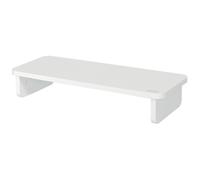 Leitz 64340001 - Soporte De Monitor Ergo para Elevar Pantalla, Mejora Postura Comodidad Visual, Almacenamiento Inferior para Teclado y Accesorios, Compatible Monitores hasta 24”, Blanco