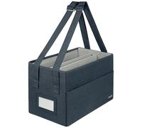 Leitz 65760089 - Bolsa Portátil Compacta de Tela para Escritorio, Funda Plegable para Ordenador Portátil, con Asas de Transporte Ajustables, 370 x 210 x 220 mm, Terciopelo Gris