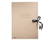 Leitz 6585 - Carpeta de cartón (A2, con cinta de cierre), color gris