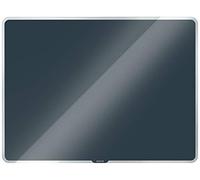Leitz 70420021 - Pizarra de Cristal Magnético Cosy para Notas y Recordatorios, Borrado en Seco, Rotulador y Paño Incluidos, Montaje Oculto Vertical u Horizontal, 600 mm x 400 mm, Gris Terciopelo