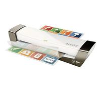 Leitz 72510084 - Plastificadora térmica iLAM Office A4 Color Plata/Blanco | Calentamiento rápido, apagado automático y plastificación térmica para documentos, fotos y carteles