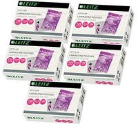Leitz 7369 - Papel Plastificar, Láminas para Plastificar Tarjetas de Visita, 60 x 90 mm, 125 mic, 500 Unidades