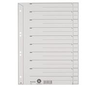 Leitz A4 Hoja de Índices, Pack de 100, Cartulina Gris para Organizar con Banda de Unión Reforzada, Pestañas Recortables, 100% Reciclado, Etiqueta Ángel Azul, 60970095