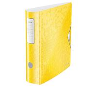 Leitz Active Archivador de Palanca A4, Amarillo, Lomo Curvado de 75 mm de Ancho, Cierre Elástico, Polyfoam Ligero, Gama WOW, 11060016 (Paquete de 6)