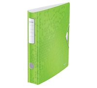 Leitz Active Archivador de Palanca A4, Lomo Curvado de 65mm de Ancho, Cierre Elástico, Polyfoam Ligero, Gama WOW, Verde, 11070154