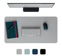 Leitz Alfombrilla de Escritorio Grande - Protector de Escritorio Impermeable, Antideslizante para Teclado y Ratón, Cubre Escritorio, Resistente a Arañazos, Fácil de Limpiar (80x40cm, Gris Claro)