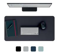 Leitz Alfombrilla de Escritorio Grande - Protector de Escritorio Impermeable, Antideslizante para Teclado y Ratón, Cubre Escritorio, Resistente a Arañazos, Fácil de Limpiar (80x40cm, Negro)