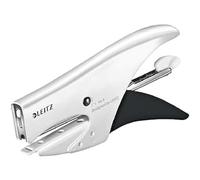 Leitz Alicates de grapado, capacidad de 15 hojas, cuerpo ergonómico de metal, incluye grapas, gama WOW, 55472001 - blanco